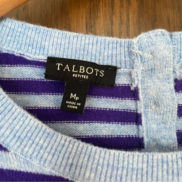 Talbots Lambswool Striped Sweater - Picture 2 of 6
